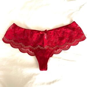 Like New Victoria’s Secret Red Lace Cheeky Panties